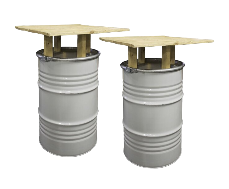Olietonton statafel Steigerhout blad | Set van 2