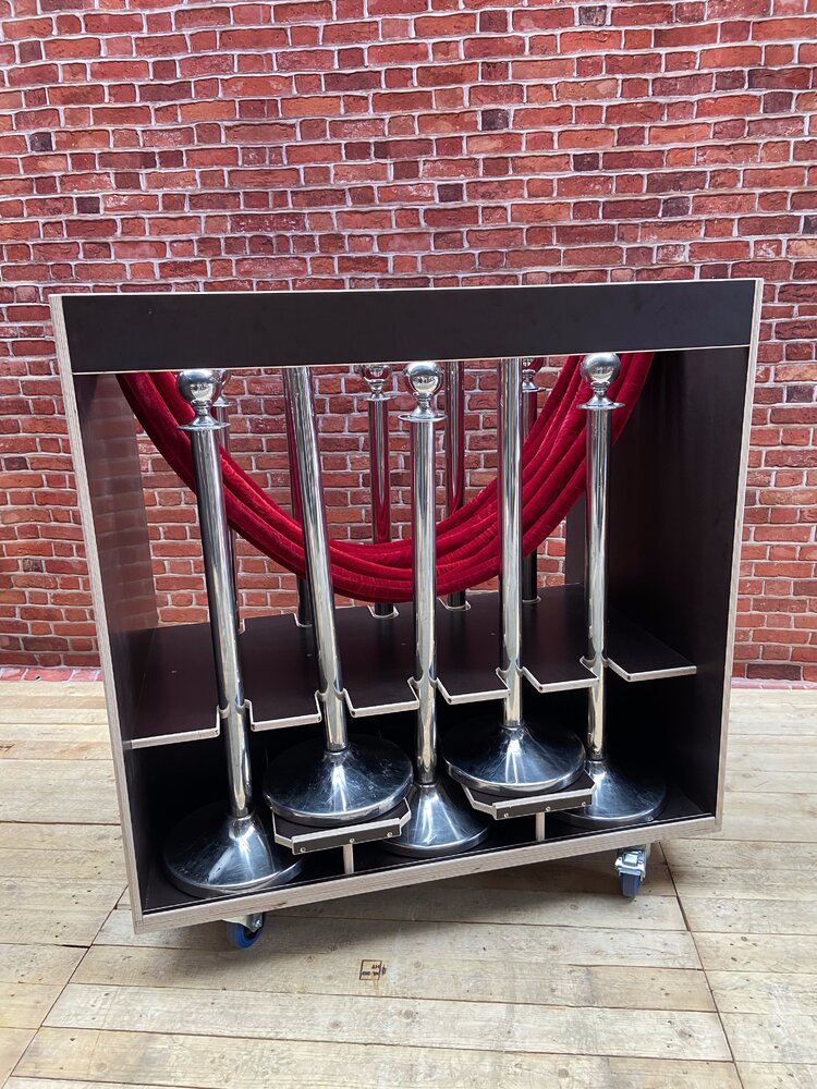 Afzetpalen met koorden set van 10 [rood]