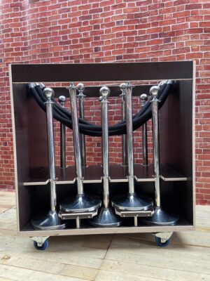 Afzetpalen met koorden set van 10 [zwart]