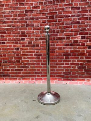 Afzetpaal Chroom (ronde knop)