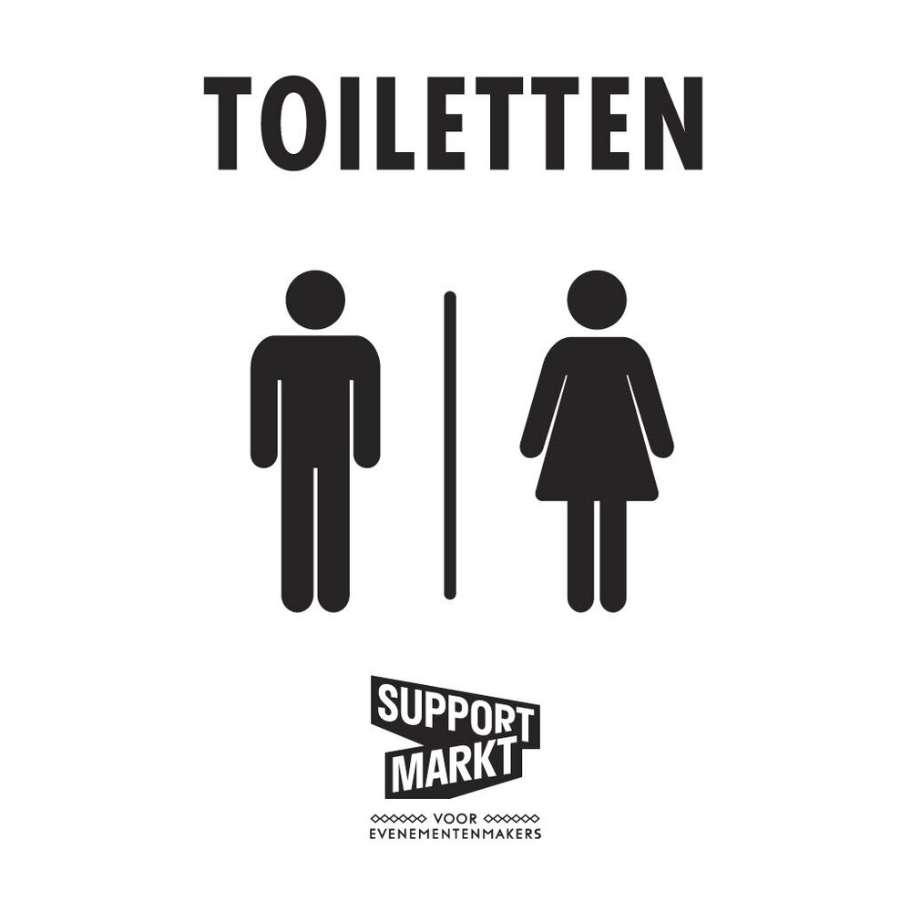 Framebanner Toiletten M/V [78 *78cm]