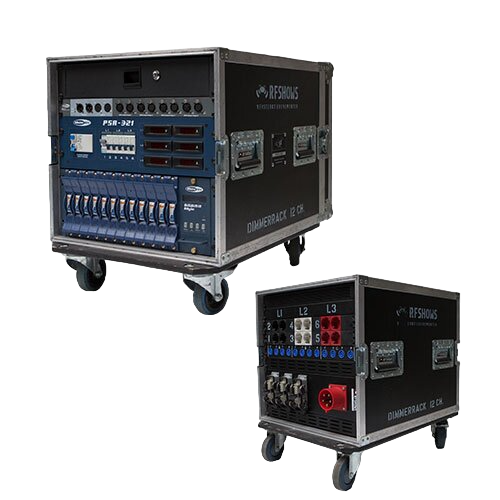 Dimmerrack 12ch 32A, Distro & DMX split