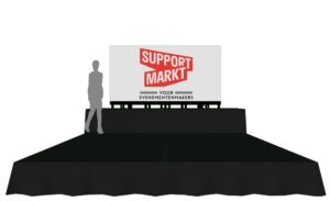 Ledscherm Binnen 1,5 x 3 meter met Podium 2 x 4 meter [ prijs op aanvraag ]