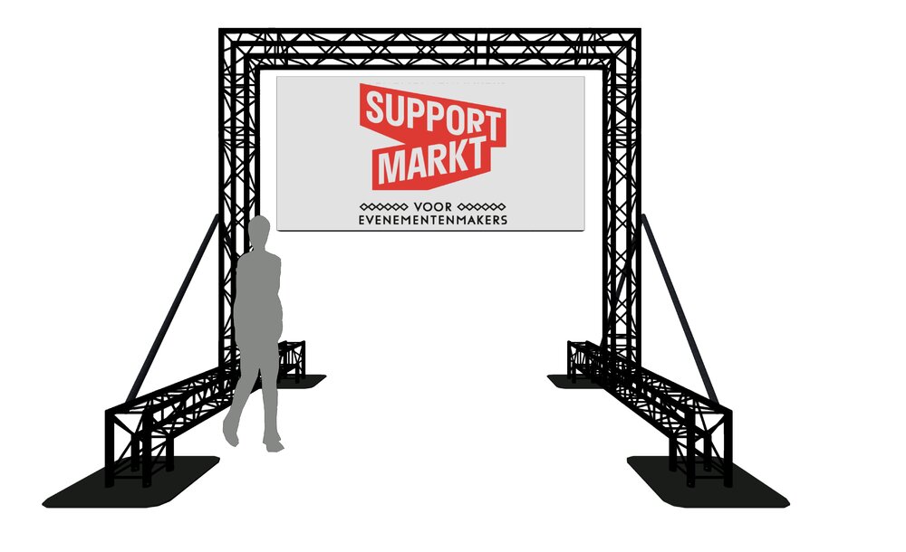 Ledscherm Buiten 1,5 x 3 meter met truss constructie [ prijs op aanvraag ]