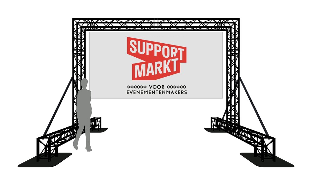 Ledscherm Buiten 2 x 4 meter met truss constructie [ prijs op aanvraag ]