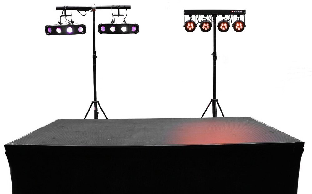 Licht set statief | 1x Showtec Compact Power Balk  & 2x lichteffecten + statieven