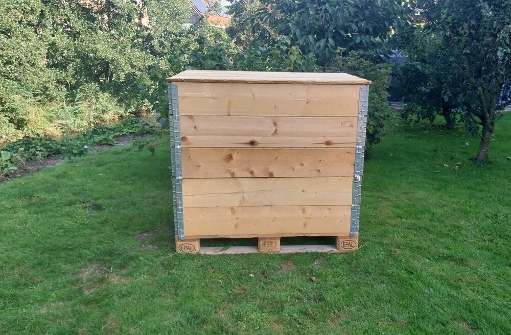 Palletbar 120*80 | pallet + 5 opzetranden + vuren blad