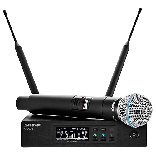 Shure QLXD Receiver + Beta58 Draadloze Handheld (set) – K51 Band
