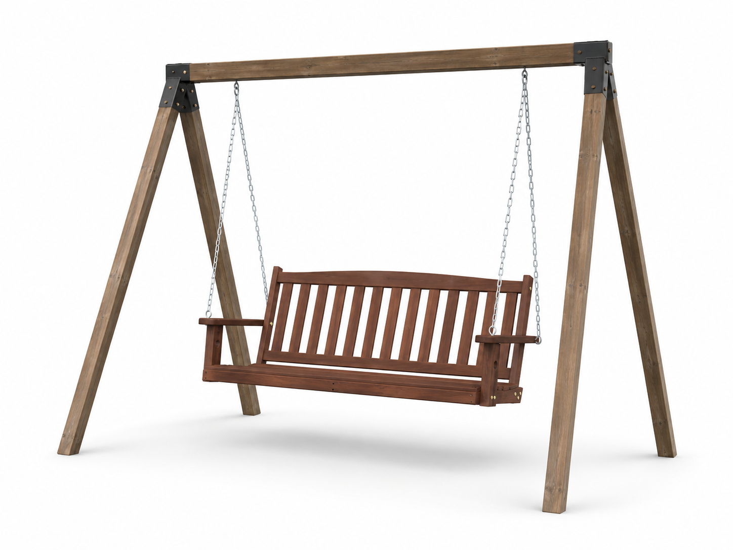 Schommelbank hout [ 2 - zits, breed 120 cm ]