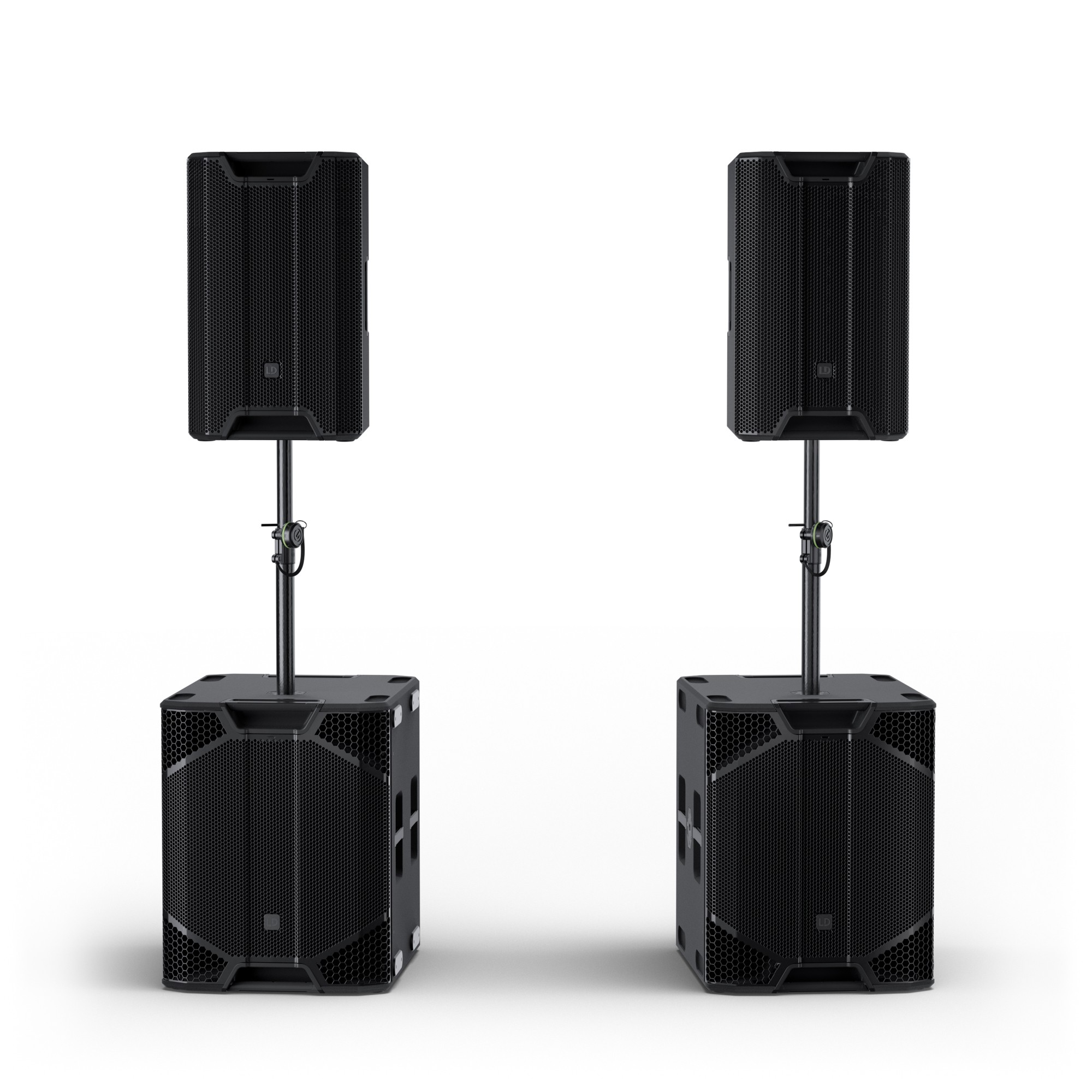 Geluid set | 2x LD PRO 15 + 2x LD SUB 21 [ +/- 250 personen ]